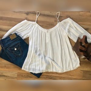 Ecote from Urban Outfitters Cold Shoulder Blouse